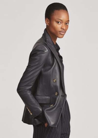 Women's Ralph Lauren Camden Leather Jackets | 945132PST